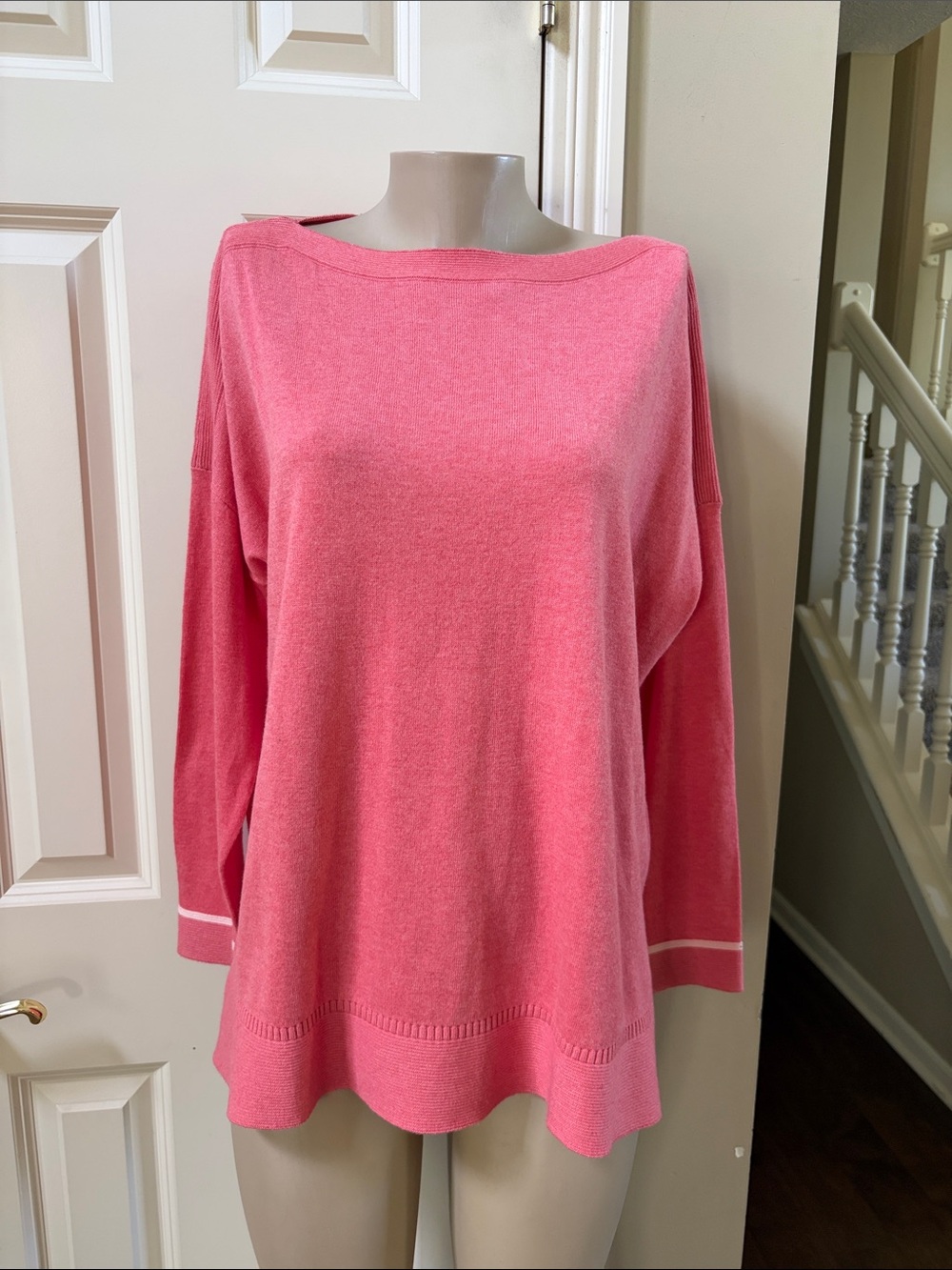 NWT Joules Coral Pink Rosehip Boatneck Viviannia Sweater/Top, us 14